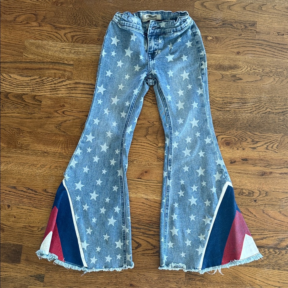 Rock & Roll Cowgirl Girls Starry Flare Jeans